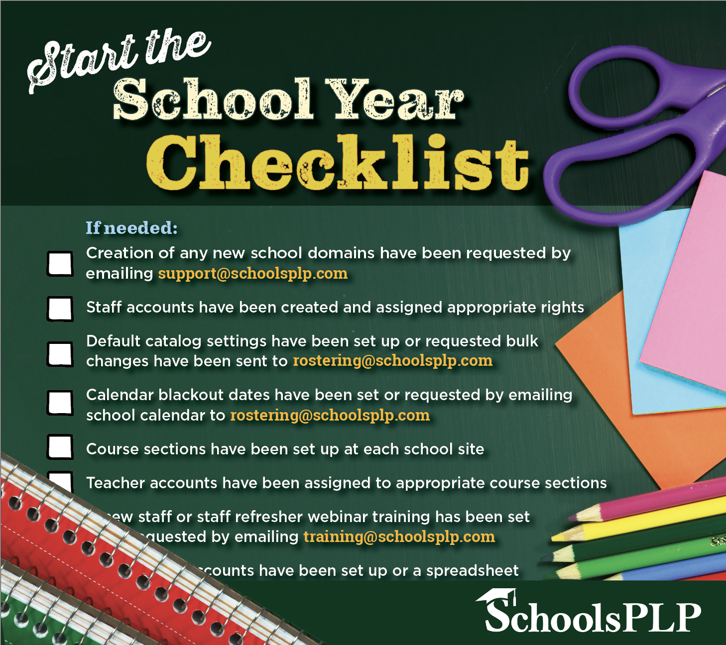 start-of-year checklist!